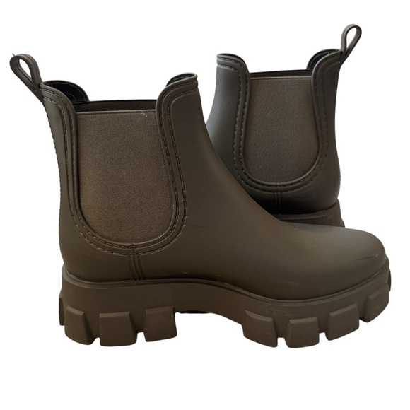 Jeffrey Campbell Cloudy Waterproof Chelsea Rain Boot, Grey Matte, Size 9 - Picture 5 of 8